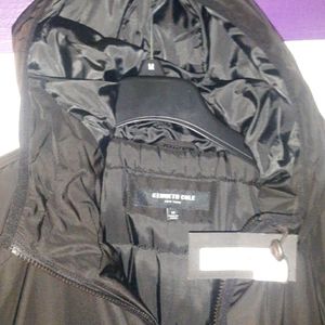 Brand new kenneth cole hooded bomber jacket